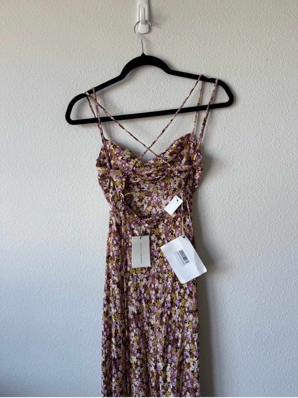 Faithfull the Brand Pink Floral Spaghetti-Strap Maxi Dress - Picture 5 of 8